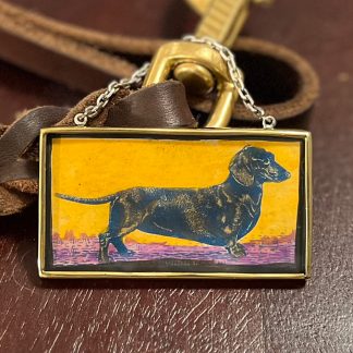 Dachshund Yellow Tobacco Card
